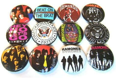 12 Ramones One Inch Buttons 1 Pinback Pins 1980s Rock Joey Deedee