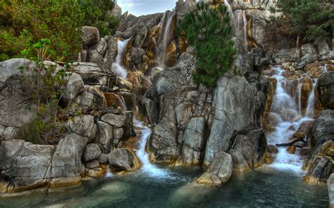 Wallpaper 2560x1600 Px Hdr Nature Rock Waterfall 2560x1600