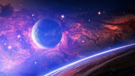 Space Space Art Planet Stars Glowing Digital Art