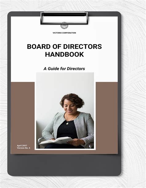 Board Of Directors Book Template