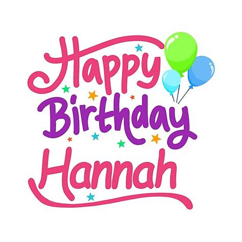 Happy Birthday Hannah Photographic Prints By Pm Names Redbubble