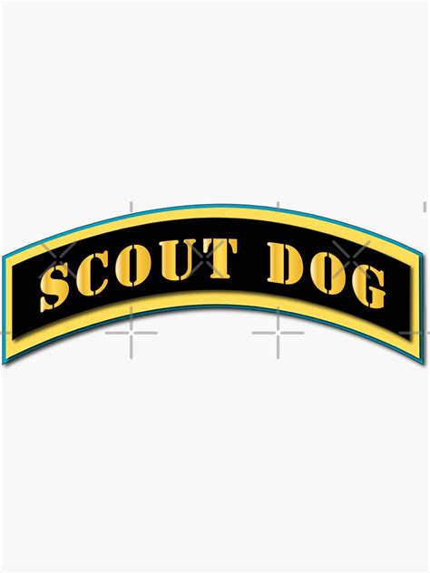 Army Scout Dog Tab Gold Sticker For Sale By Twix123844 Redbubble