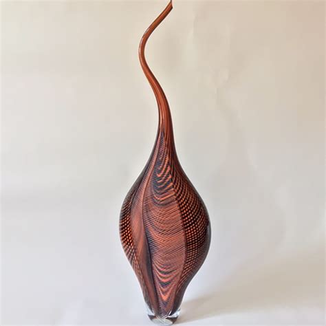 Long Glass Vase I Filigrana I By Massimiliano Schiavon Art Team