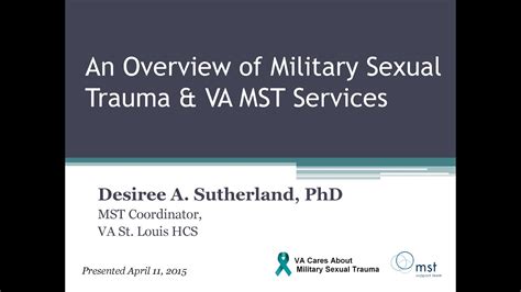 An Overview Of Military Sexual Trauma Va Mst Services Youtube