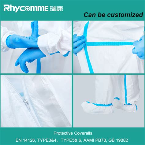 Rhycomme Medical Disposable Suit With Tape Full Body Protective