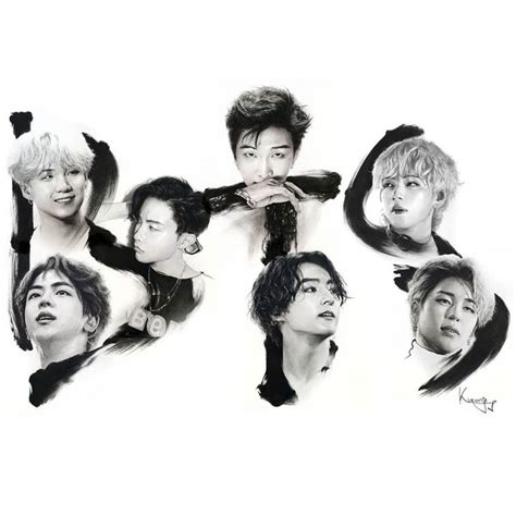 Pin By ᴮᴱsani⁷ On 5 Bts Fa In 2021 Bts Drawings Cool Drawings