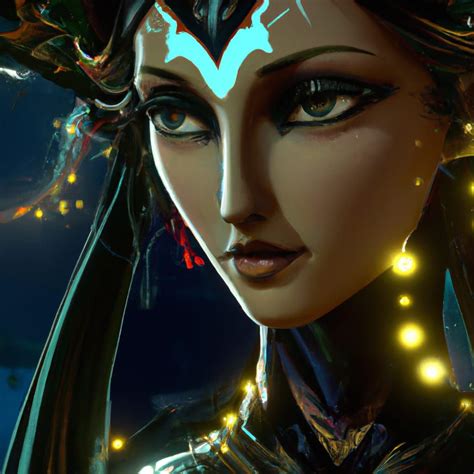 Elven Princess Of The Night Head And Shoulders Portrait 8k Resolution Concept Art Portrait By