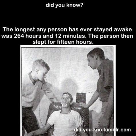 Did You Know The Longest Any Person Has Ever Stayed Awake Was 264