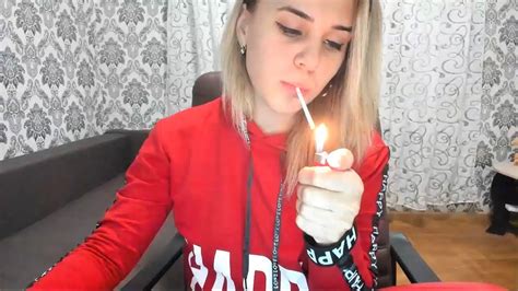 Kristi Smokes An Ultra Slim All White Cigarette Smoking Girls Channel YouTube