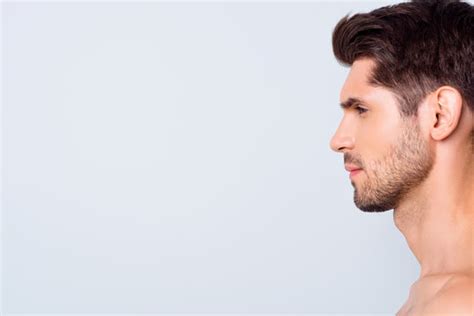 Male Model Face Side View