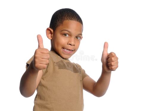 African Boy Thumbs Down Sign Stock Image Image Of Horizontal Hand