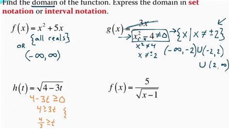 Since ∞ is not a number, it should not be used with a square bracket. Writing domain in set notation and interval notation - YouTube
