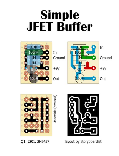 Perf And Pcb Effects Layouts Simple Jfet Buffer