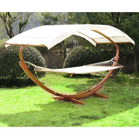 Purchase quality hammock canopies available on alibaba.com to experience ultimate comfort. Patio Outdoor Curved Arc Double Hammock Stand Wooden Bed ...