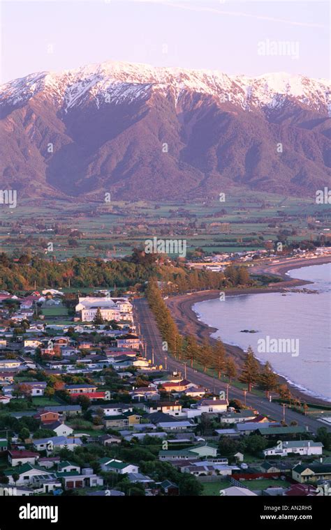 Town Skyline And Kaikoura Ranges Kaikoura South Island New Zealand