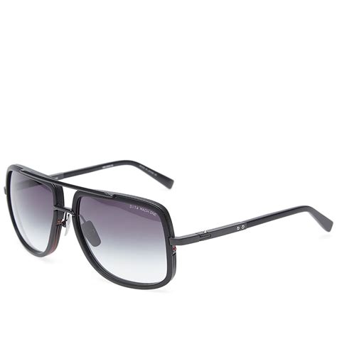 Dita Mach One Sunglasses Matte Black And Grey End