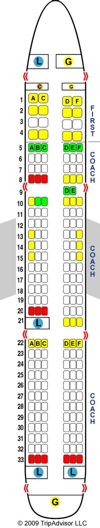 Airbus A321 Seat Map Us Airways