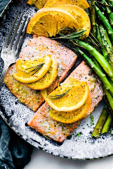 Oven baked salmon recipe with parmesan herb crust Rosemary Citrus One Pan Baked salmon