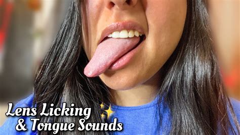 Asmr~ Lens Licking Kisses Tonguesounds 👅💦 Youtube