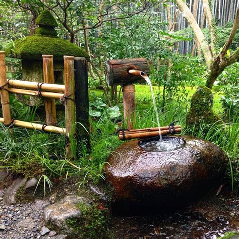 Fountain At Gio Ji Temple Giojitemple Japanese Garden Fountain