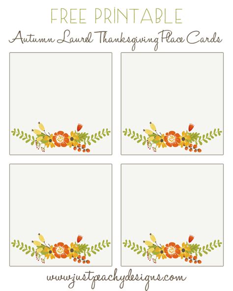 Free Thanksgiving Place Cards Printable