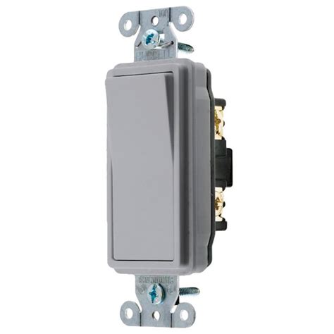 Hubbell 1520 Amp 3 Way Rocker Light Switch Gray At