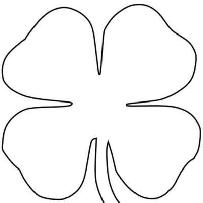 Collection of four leaf clover outline (38) printable four leaf clover coloring page 4 leaf clover to print Four Leaf Clover Coloring Page - Tip Junkie