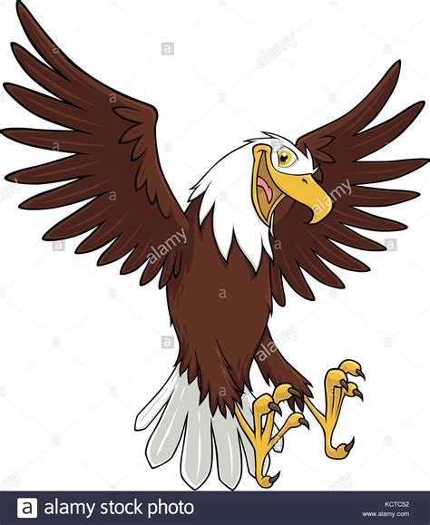 Illustration American Bald Eagle Flying Stock Photos