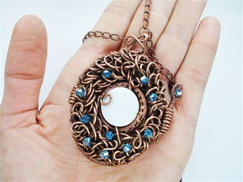 Handmade Necklace Pendant Copper Wire Jewelry Wire Wrapping Wrap