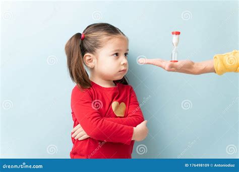 Little Girl In Timeout Stock Image Image Of Cute Studio 176498109