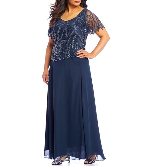 A wide variety of plus size wedding dress options are available to you, such as feature, fabric type, and supply type. Jkara Plus Size Beaded Short Sleeve Long Gown | Dillard's