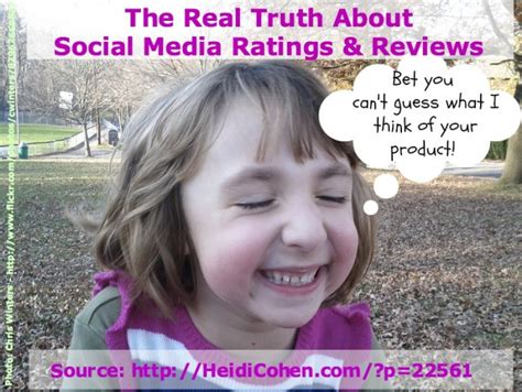 The Real Truth About Social Media Ratings And Reviews Heidi Cohen