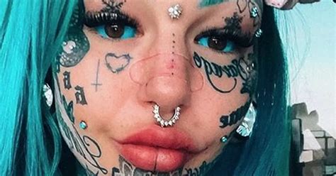 Tattoo Model Flaunts Bold New Piercings After Covering 98 Of Her Body