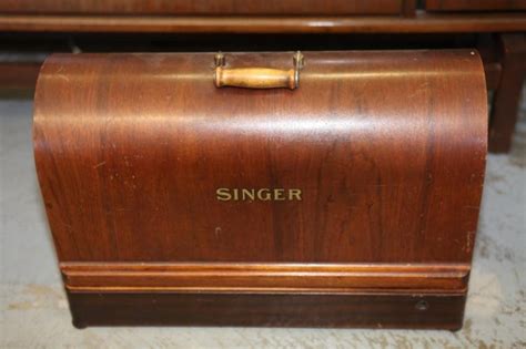 sold price singer sewing machine in wood box invalid date aest