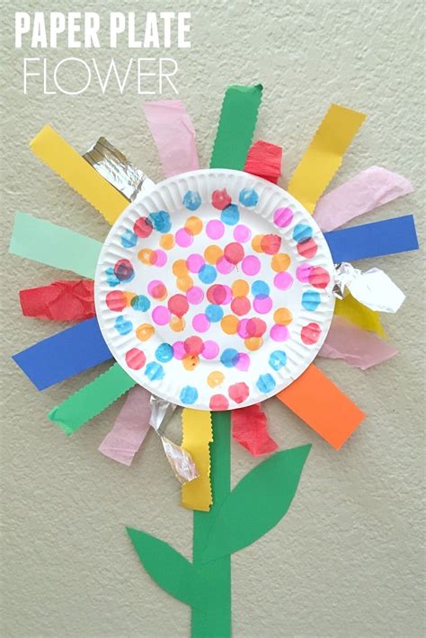 Paper Plate Flower Fine Motor Craft Spring Crafts And Activities