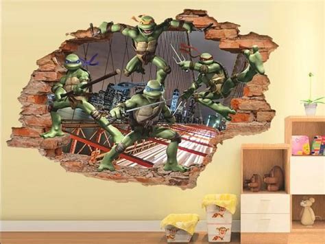 Teenage Mutant Ninja Turtles 3d Wall Decal Wall Sticker Removable