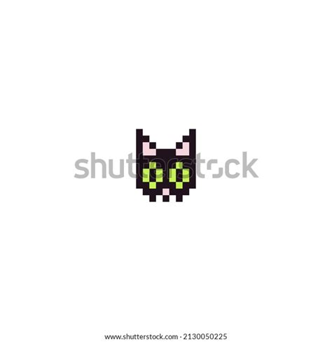 Cute Kitten Domestic Pet Pixel Art Stock Vector Royalty Free