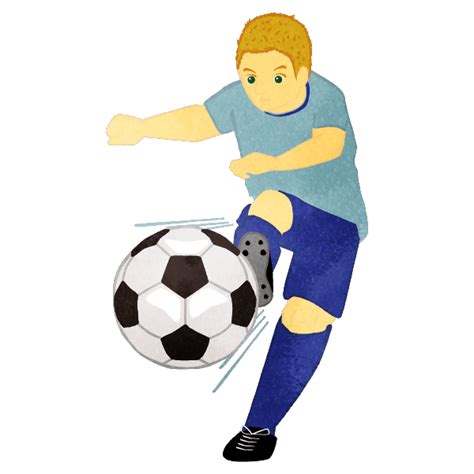 Soccer Man Shooting The Ball Cute2u A Free Cute Illustration For