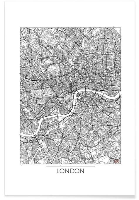 London Minimal Map Poster Juniqe