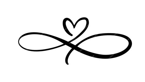 Premium Vector Love Heart In The Sign Of Infinity Sign On Postcard To