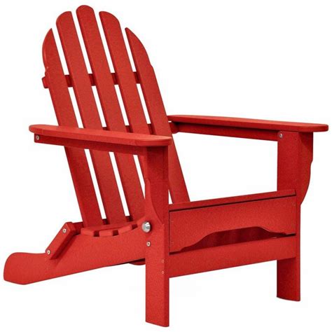 Looking for adirondack & muskoka chairs? DuroGreen Icon Bright Red Plastic Stationary Adirondack ...