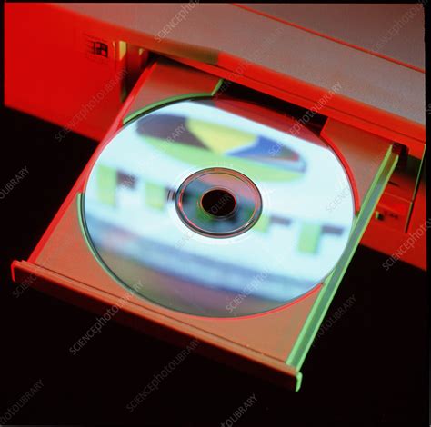 Compact Disc In A Computer Cd Rom Disc Drive Stock Image T4100084