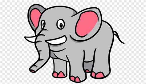 Kartun Gajah Menggambar Gajah Mamalia Anak Png Pngegg