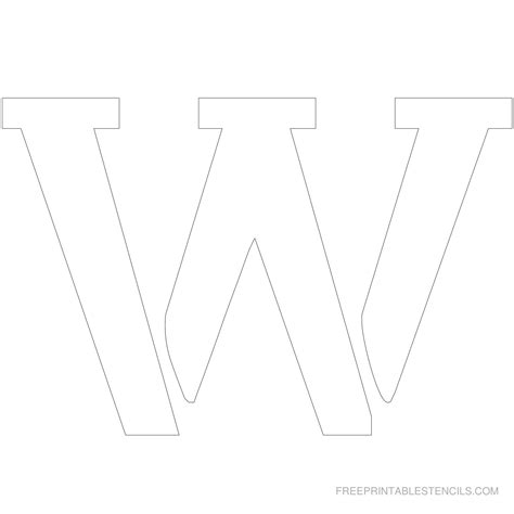 Letter W Stencil Printable