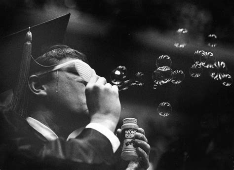 Graduate Blowing Bubbles Photograph Wisconsin Historical Society
