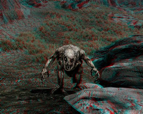 Abomination From Skyrim Monster Mod In Anaglyphic 3d At