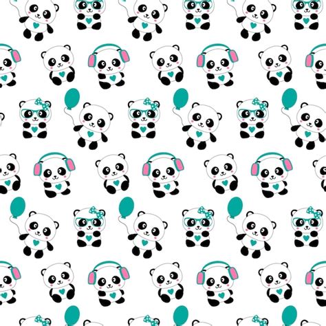 Premium Vector Bear Seamless Pattern Vector Panda Polar Bear Bamboo