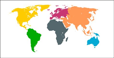 Teleférico Cuña Proyector Mapamundi Colores Por Continentes En Progreso