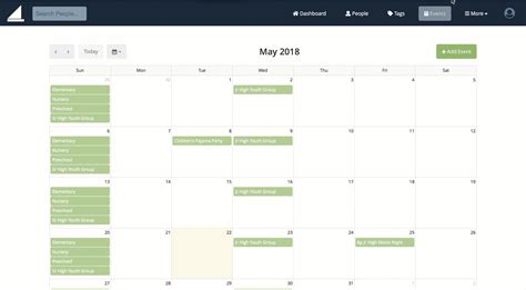 Using Multiple Calendars Breeze Church Management
