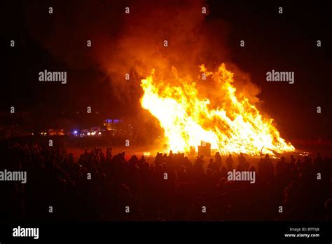 The Largest Bonfire In Europe Stock Photo Alamy